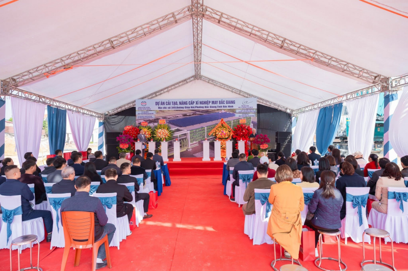 Lễ khởi công dự án Cải tạo – Nâng cấp xí nghiệp may Bắc Giang