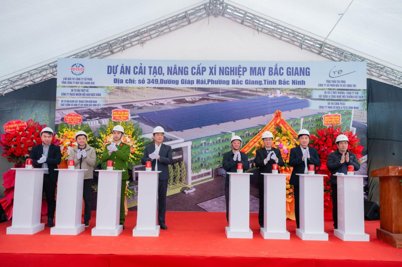 Lễ khởi công dự án Cải tạo – Nâng cấp xí nghiệp may Bắc Giang